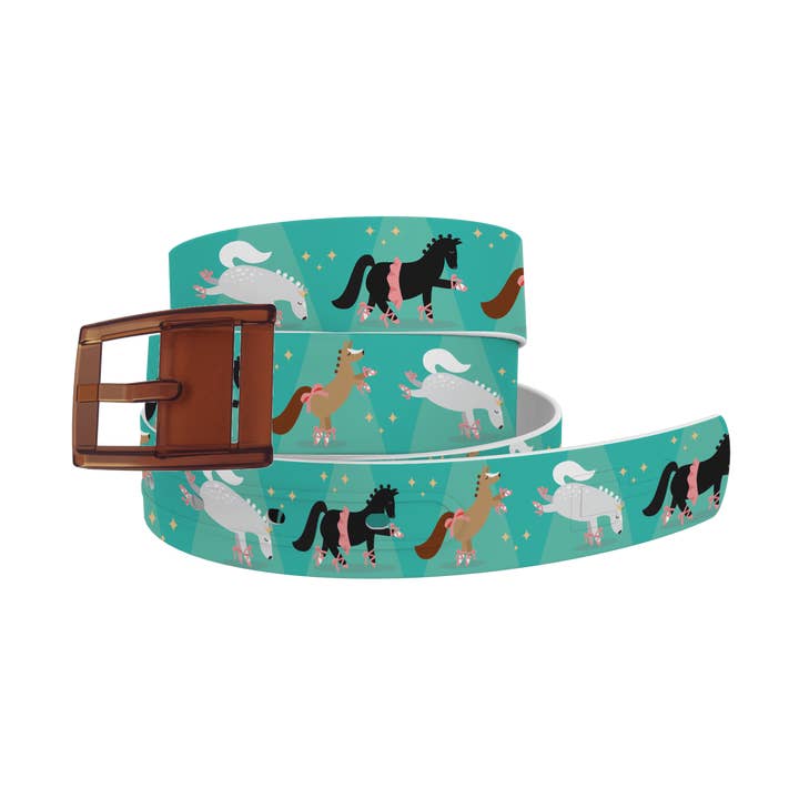 Horse Ballet Belt with Khaki Buckle for wholesale by C4 Belts & Accessories