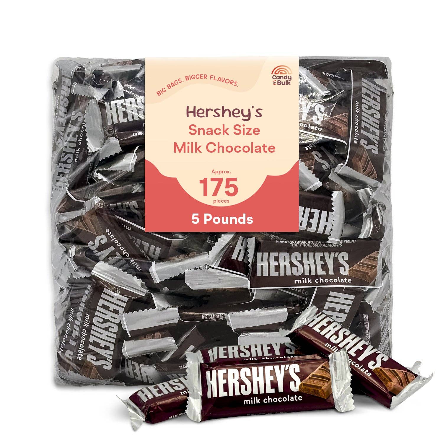 Candy In Bulk - Vente Barre chocolatée - Chocolat au lait Hershey's - Taille collation, sac économique en vrac3