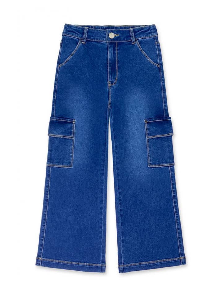 Cutie Patootie Clothing - Wholesale Jeans - Kids - GDP-23-89138A Girl Class Cargo Pocket Jeans