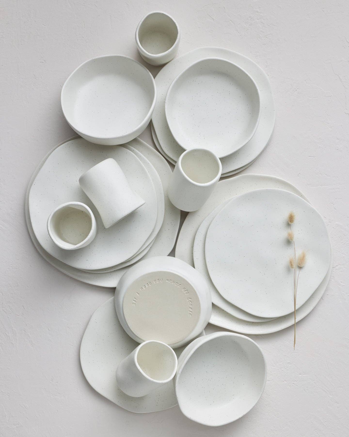 Stone  Lain - Wholesale Dinnerware Set - Hekonda Stoneware Dinnerware Set - White Speckled4
