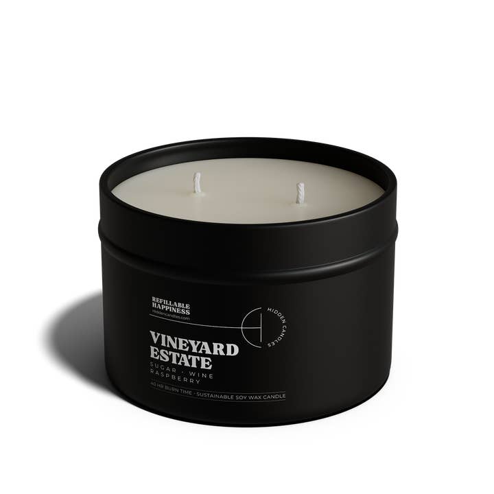Hidden Candles - Wholesale Jar/Filled Candle - Vineyard Estate Candle Refill6