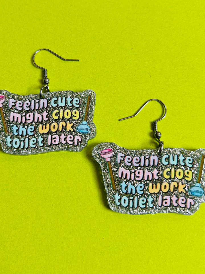 Glittriga Roliga Örhängen Funky Örhängen Kontorstema Skämtpresent för wholesale av Alien Bratz