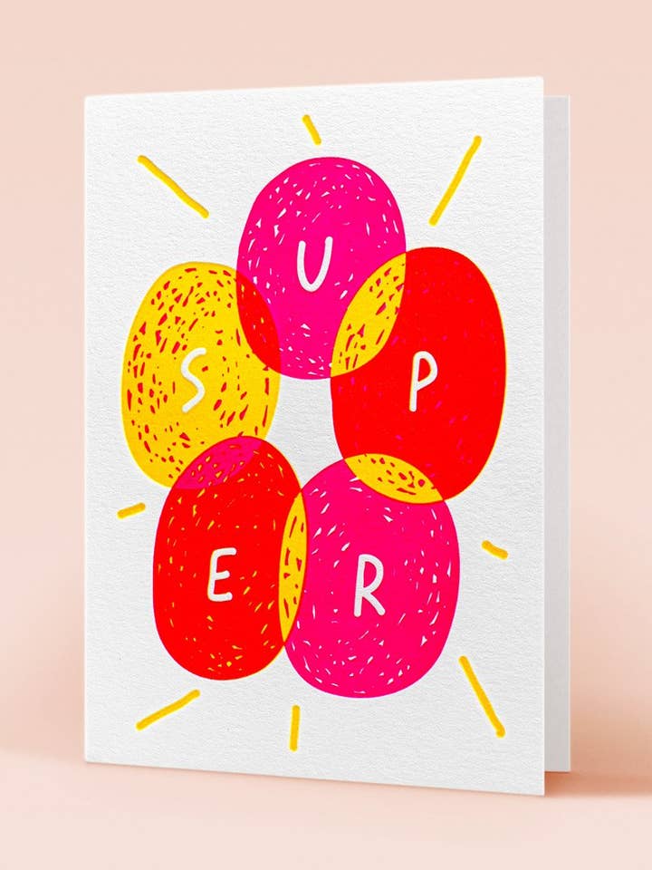 Super (jaune/rouge) for engroshandel hos Letterpress de Paris