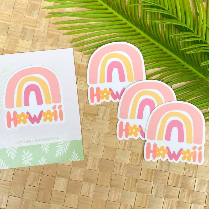 Design Jord - Wholesale Sticker - Hawaiian Rainbow Sticker