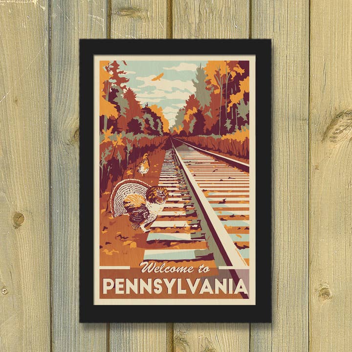 Pennsylvania Railroad Vintage Travel Retro Poster for wholesale by Lionheart Graphics