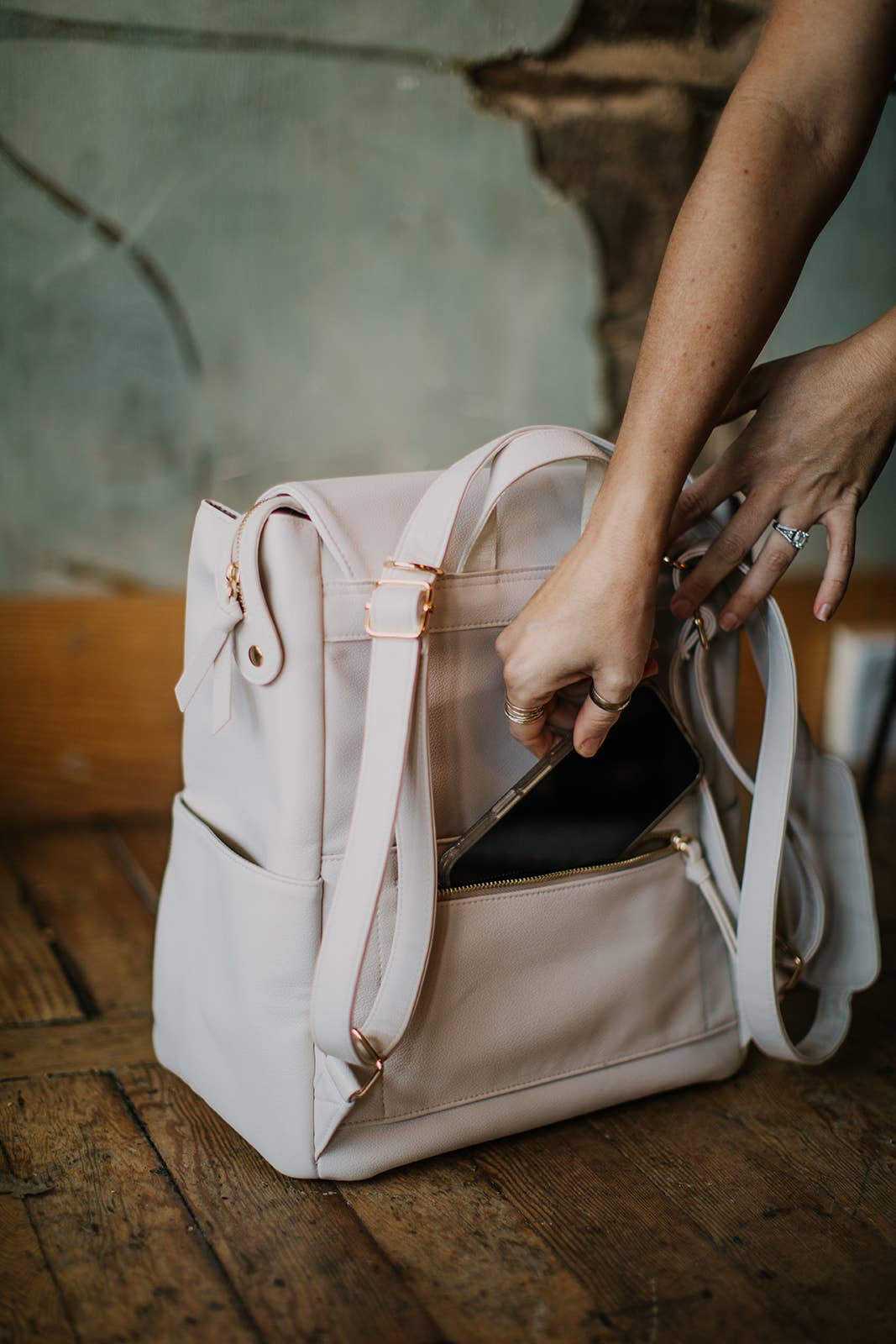 Rori & Rose – bolsa para fraldas - Bebé por atacado – Mochila para Mãe com Alça de Ombro e Cinto para Mala, Bolsa Impermeável Úmida e Seca12