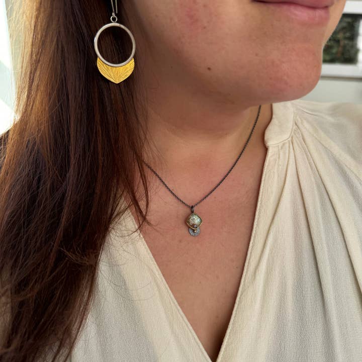 Abalone Guppy Necklace for wholesale by McKenzie Mendel Jewelry