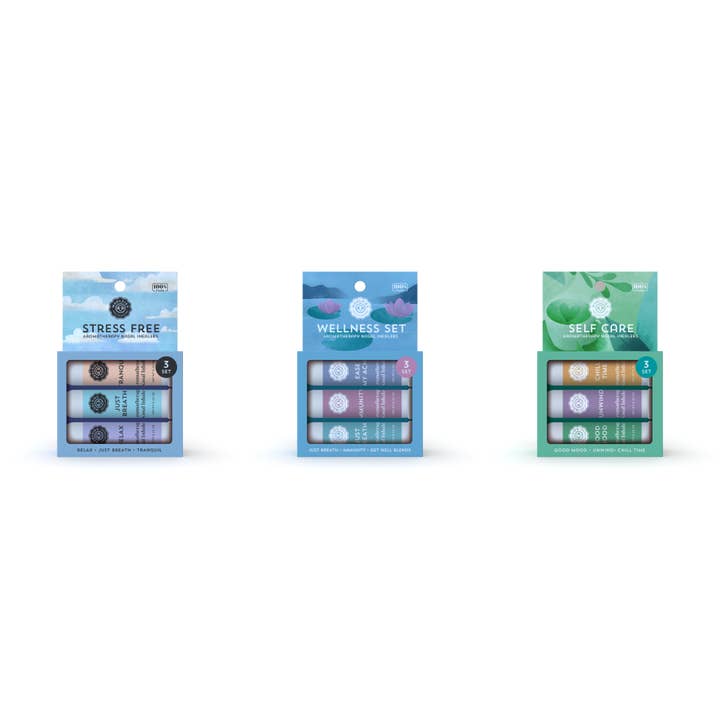 Woolzies - Wholesale Aromatherapy Inhaler - Self Care Set Of 3 Nasal Inhalers