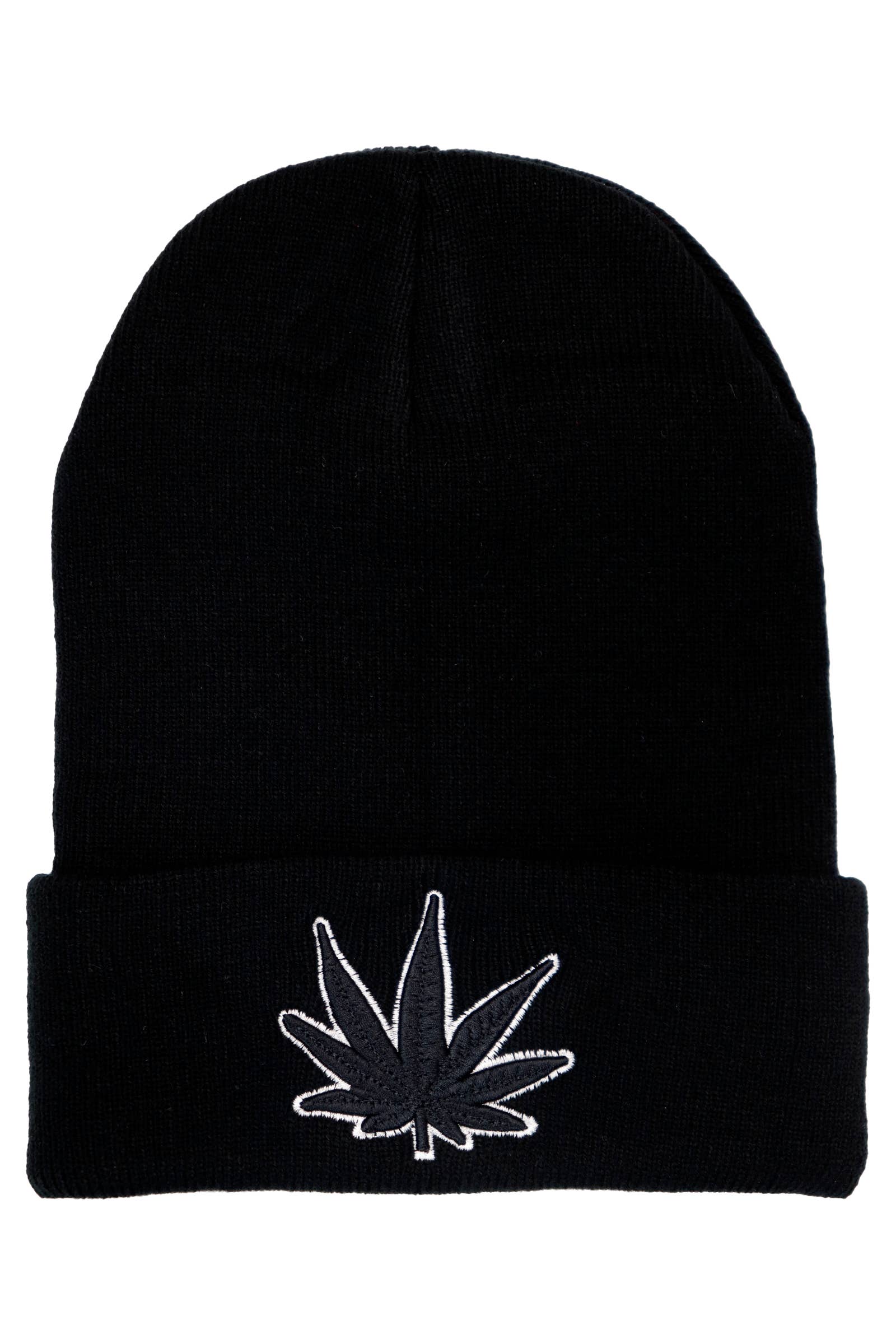 Cap Zone - Wholesale Beanie - Unisex - Marijuana Weed Leaf Acrylic Cuffed Beanie6
