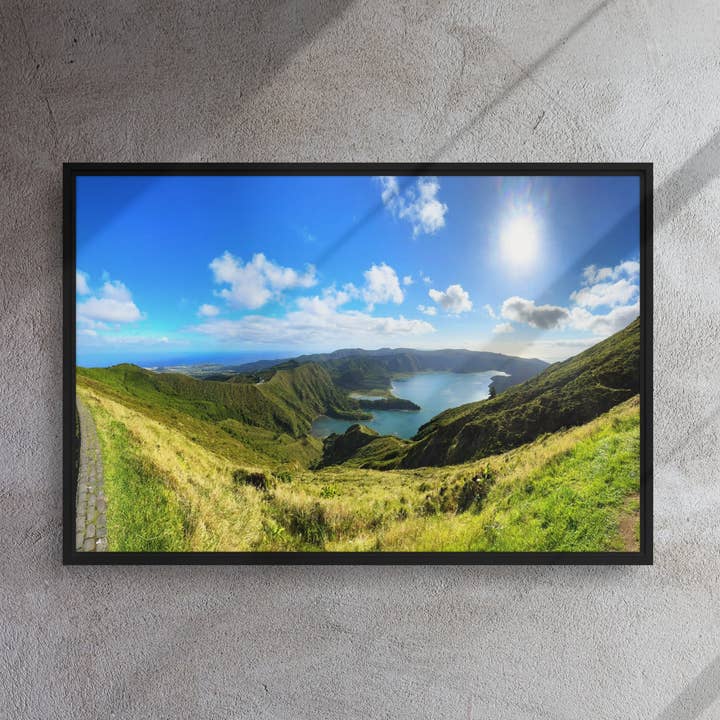 Mountain to Sea Framed Canvas Prints for wholesale by Monmouth Paragon