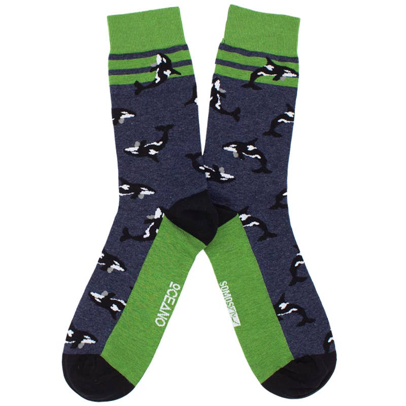 SomosOcéano - Vente Chaussettes – unisexe - Chaussettes bleues orques