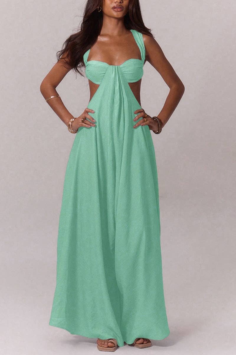 Mccolin - Wholesale Jumpsuit - Women's - Cutout Jumpsuit with Flowing Skirt1