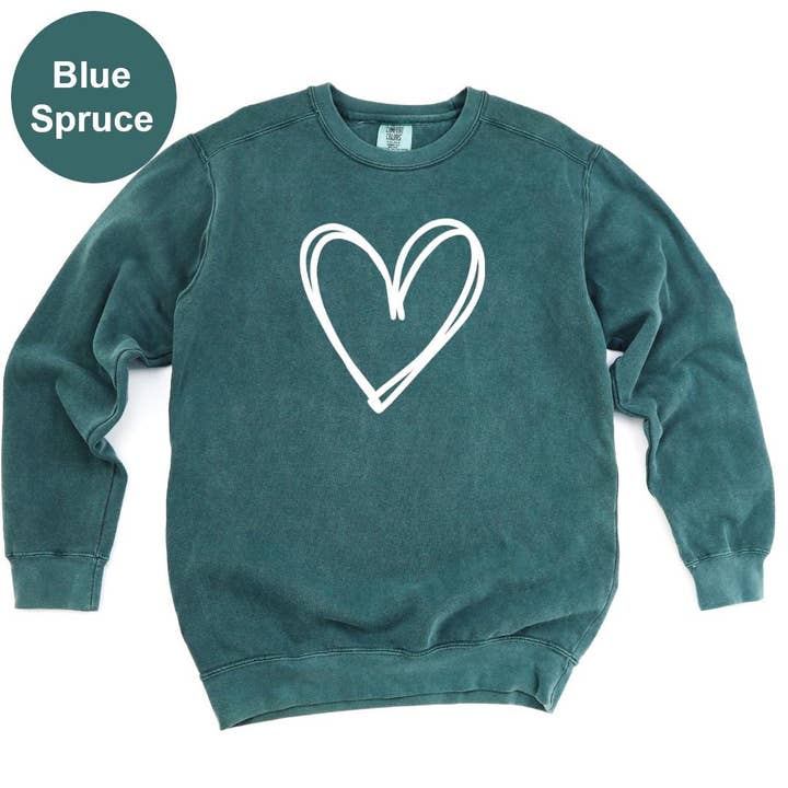 Sudadera de San Valentín de Comfort Colors, Suéter de Corazón para venta al por mayor de Gemishi