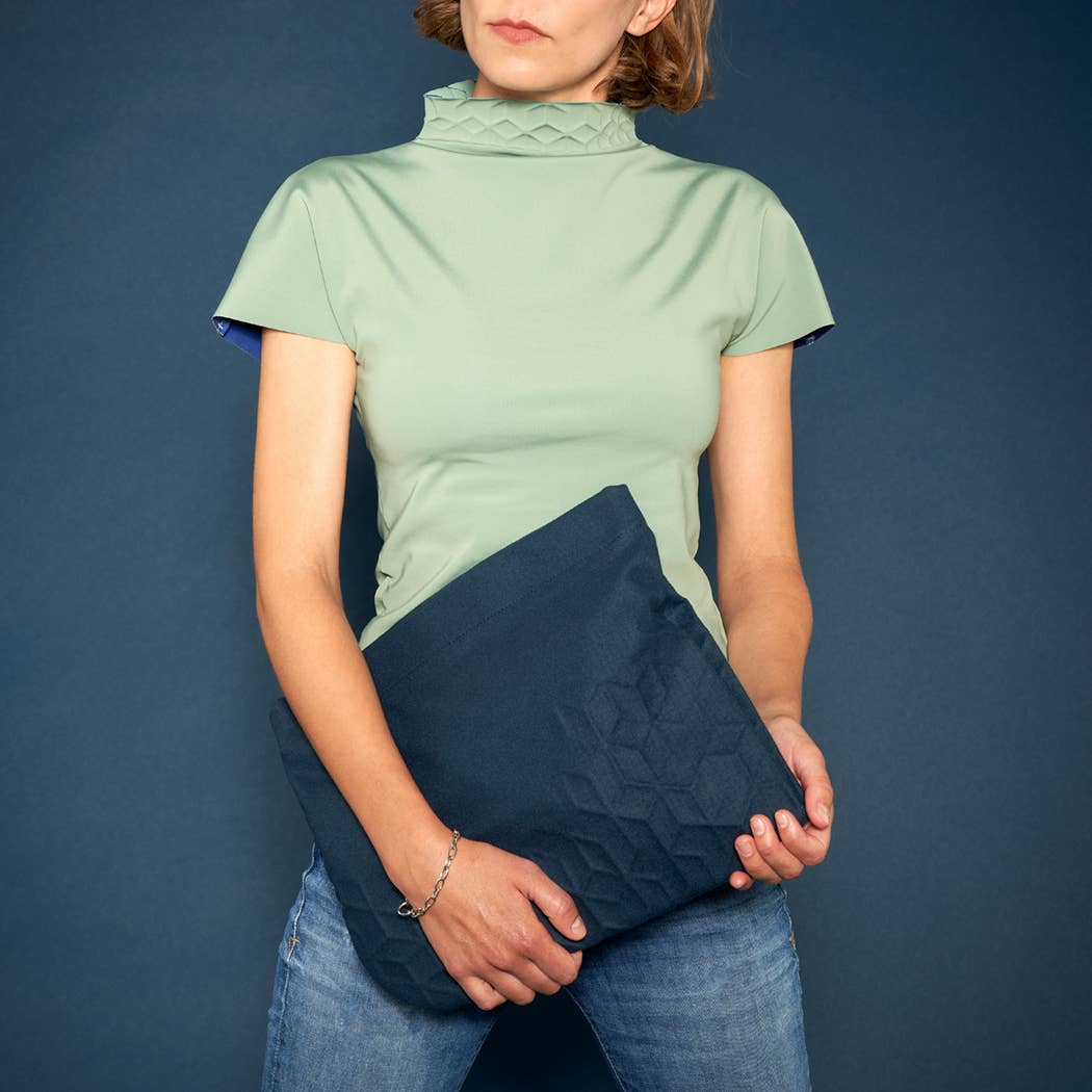 mimicri - Wholesale Clutch Bag - Women's - MUC Pouch, Navy Wool1