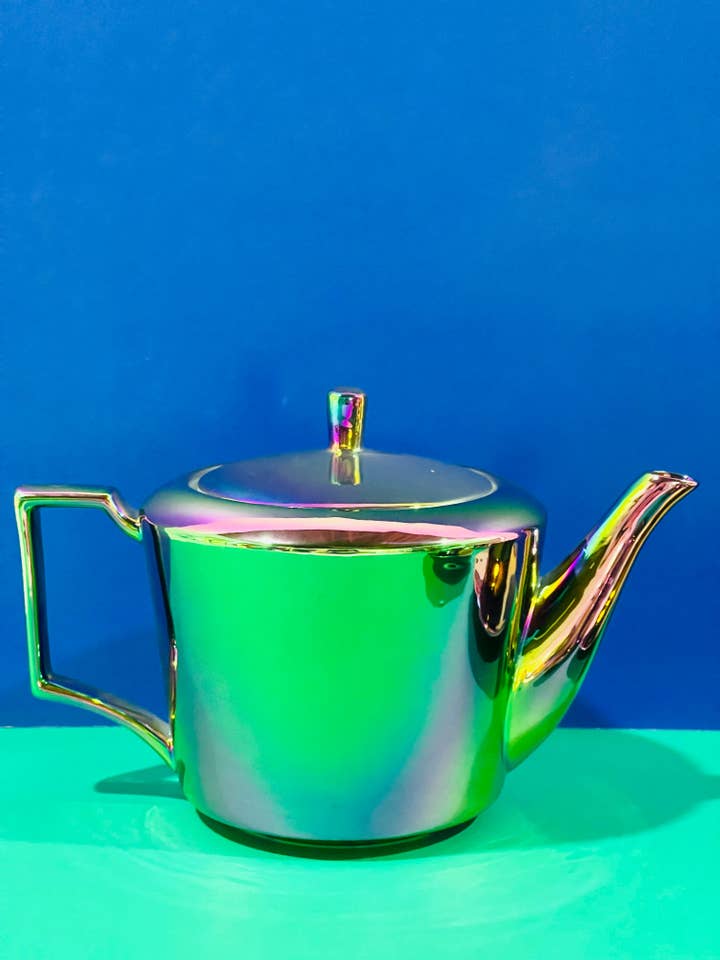 Teiera cromata arcobaleno per la vendita all'ingrosso da parte di Tea Bird Tea
