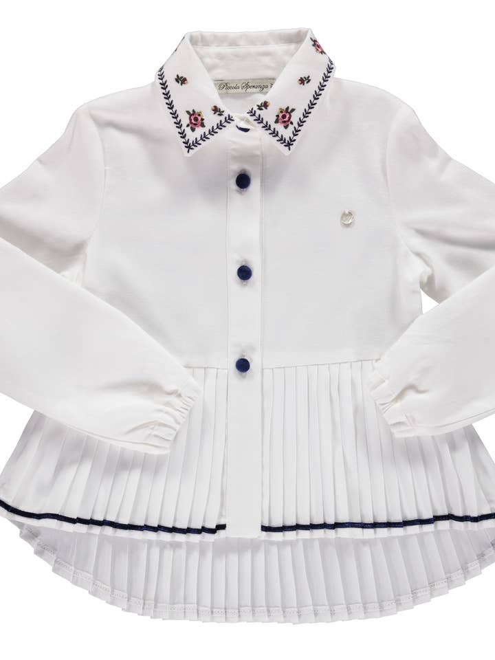 Chemisier perle à col brodé pour la vente par Piccola Speranza