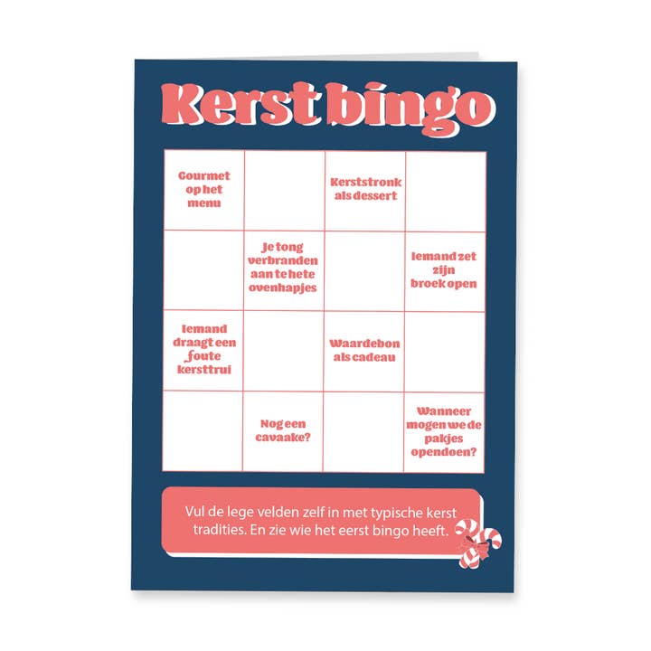 Weihnachts-Grußkarte - Weihnachts-Bingo für den Großhandel von Deadpixel