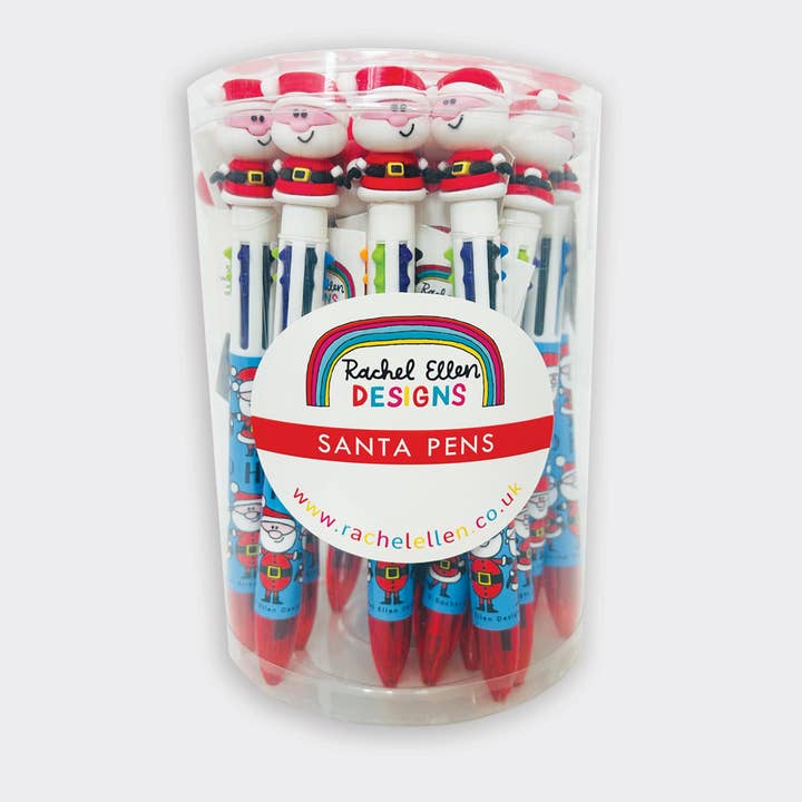 Santa Pen With Topper for wholesale by Rachel Ellen Designs