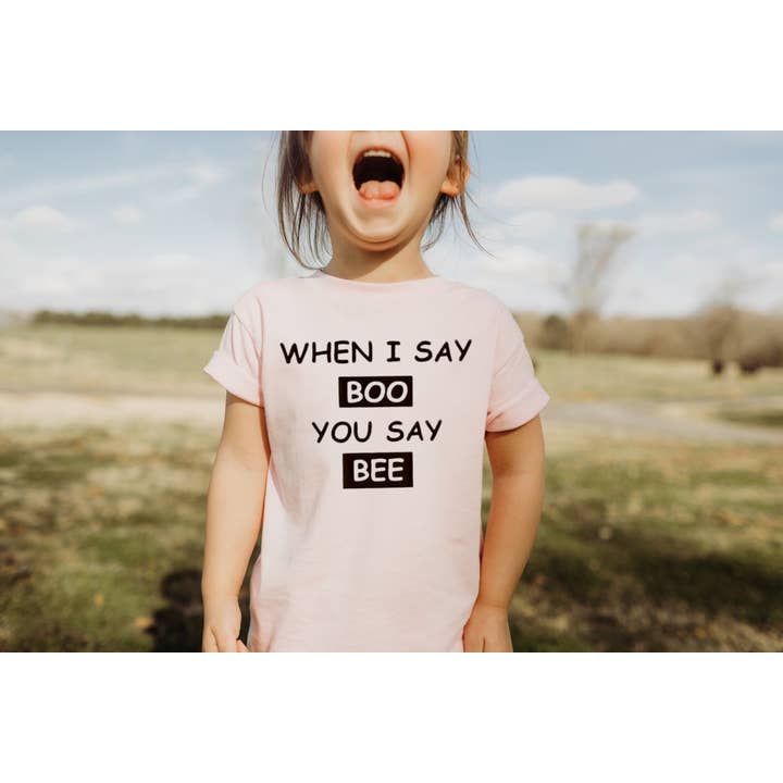 When I Say Boo Tee for wholesale by Kiddin Around