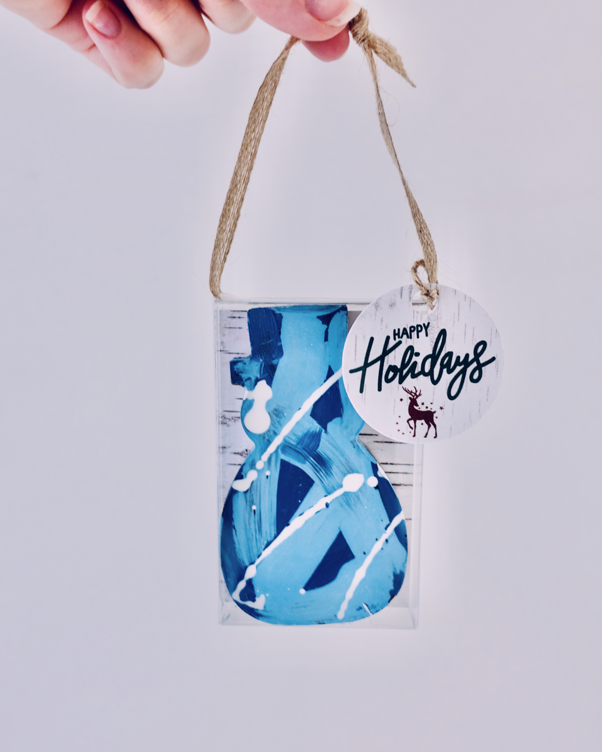 Succulent Chocolates & Sweets Inc - Wholesale Chocolate Box - Crunchy Hazelnut Gianduja Snowman (Ornament Box)3