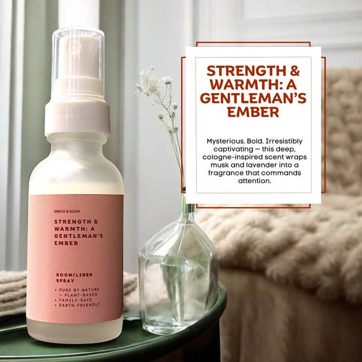 Grace & Glow: Room/Linen Spray (Strength & Warmth) for wholesale by Kendranique's Creations