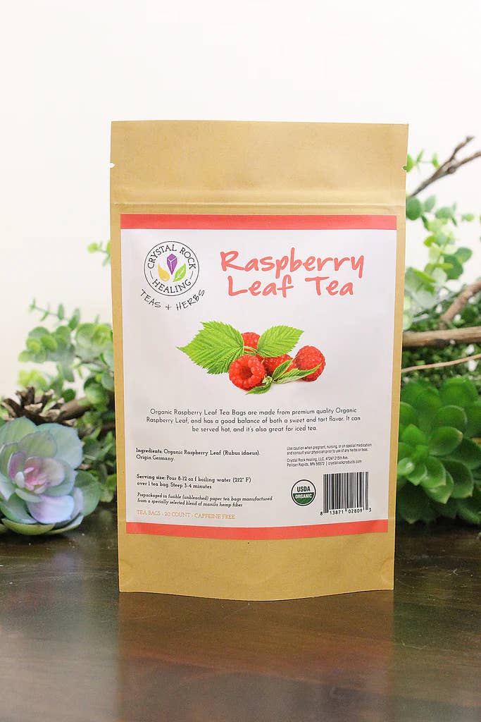 Crystal Rock Healing, LLC - Wholesale Health/Detox Tea - Raspberry Leaf Tea Bag 20ct Organic