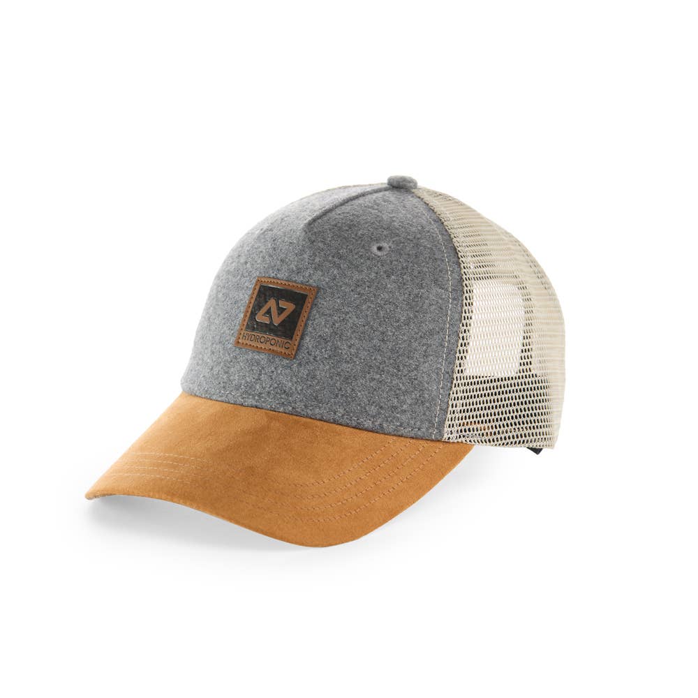 Hydroponic – Großhandel Flat Brim Cap – Herren – HY Corp CP 07 - Heather Grau/Beige1