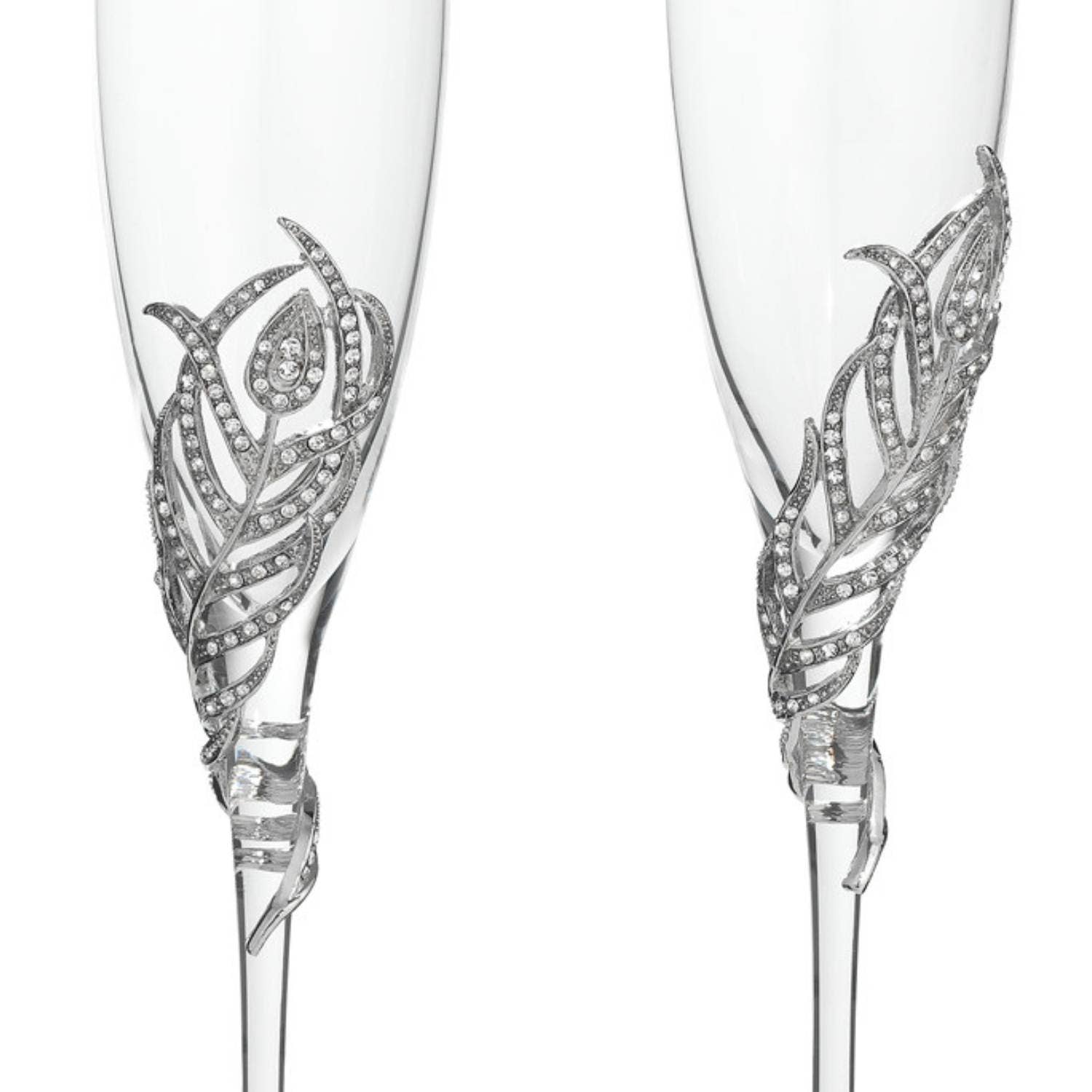 Plata Mora Flauta (Juego de 2) | Flautas | Flautas de Champán | de venta al por mayor en Faire1