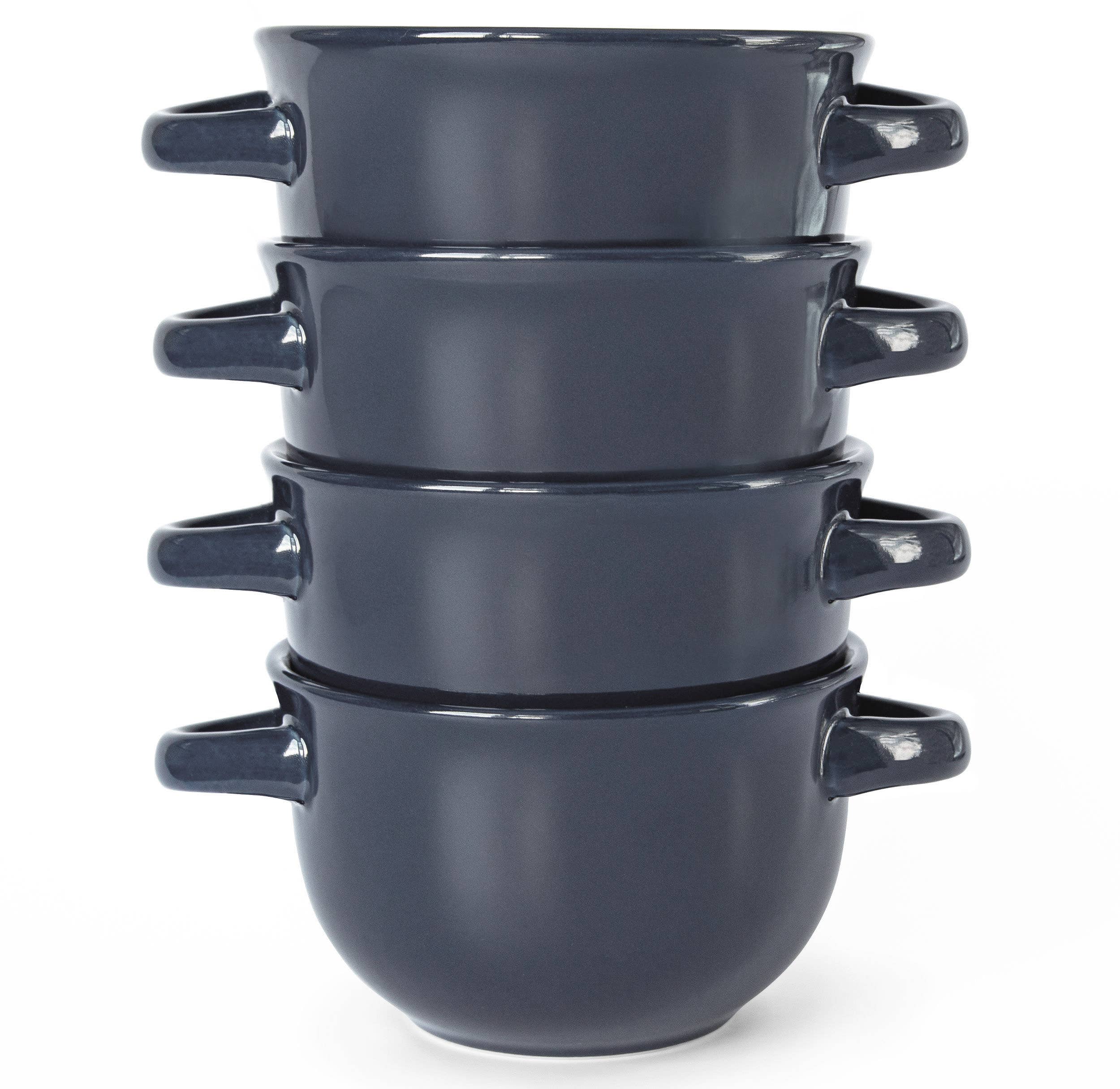 Kook - Wholesale Serve Bowl - Kook Ceramic Soup Crocks, 18 oz, Set of 418