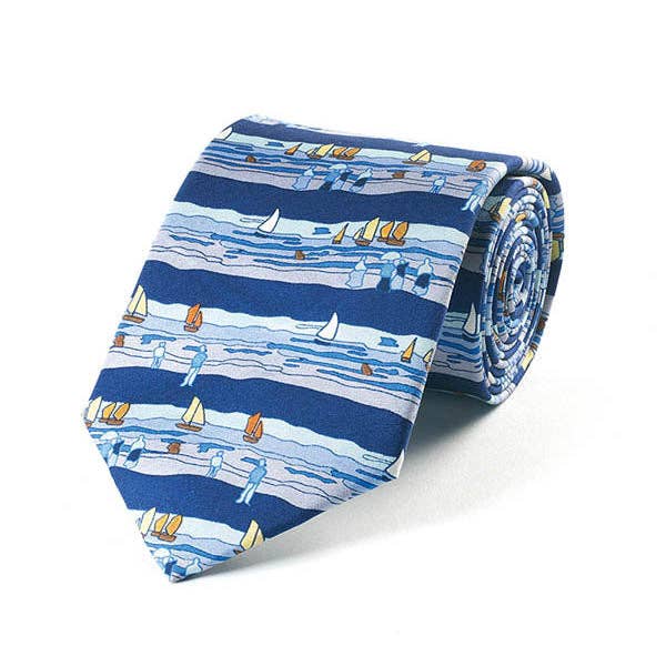 Boudin Seaside Silk Tie for wholesale by Fox & Chave