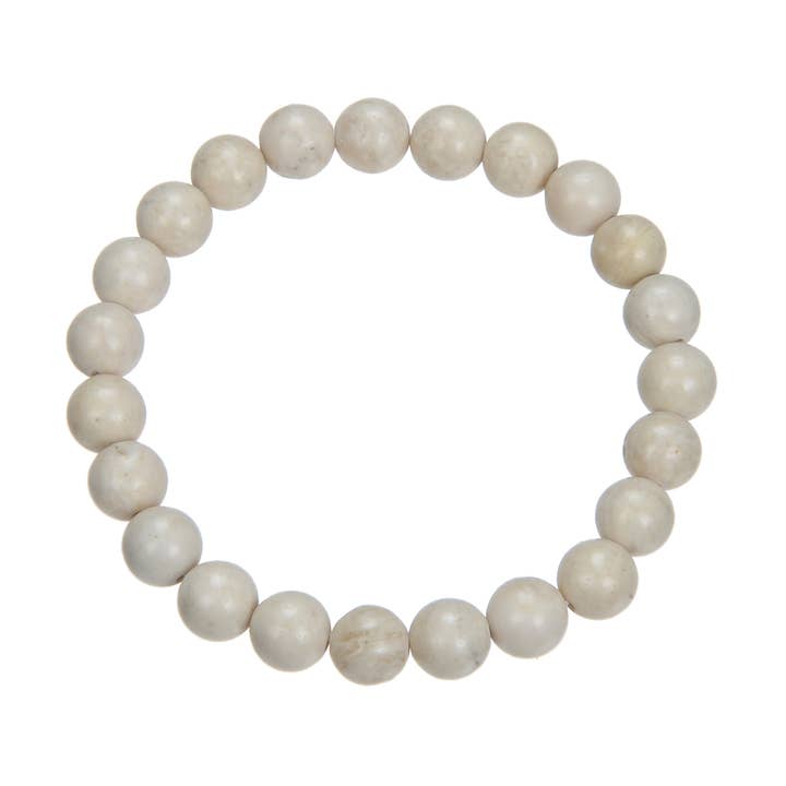 Ole - Wholesale Beaded Bracelet - Fossil Stone Bead Bracelet B1997