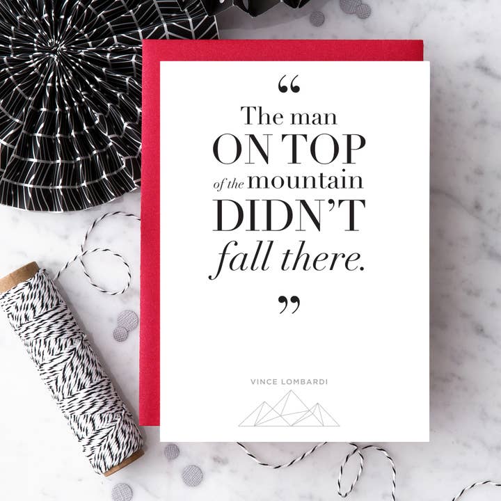 EN03 - "The man on top of the mountain" greeting card for wholesale by Design With Heart