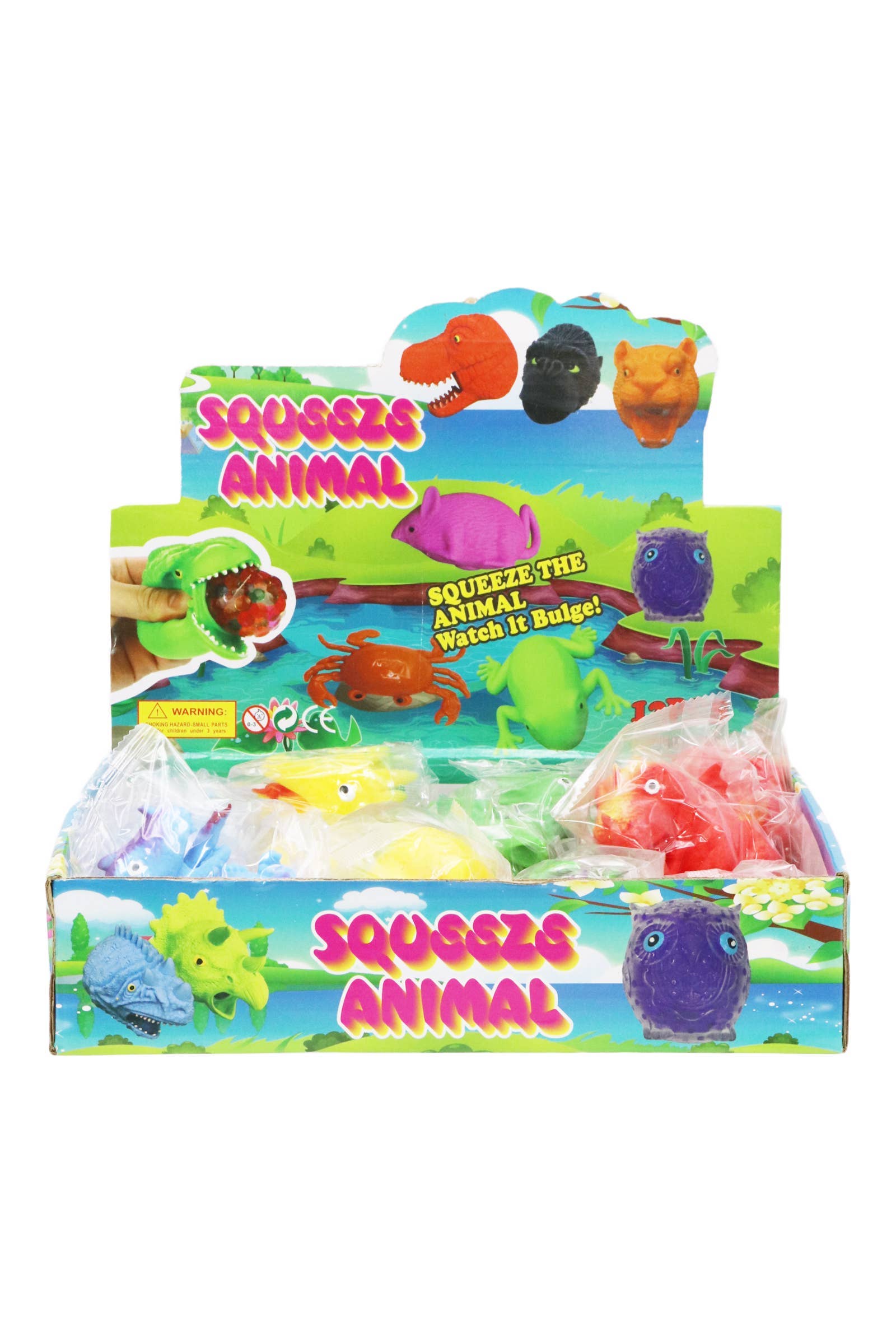 ASSORTED Dragon Dinosaur Jiggly Slime Filled Squishy Toy - 12 Pcs for wholesale on Faire2