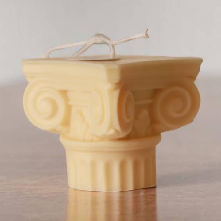 Agaboo Candle - Wholesale Novelty Candle - Roman Column Candle 3-1/4x3-3/4in - Sculptural4