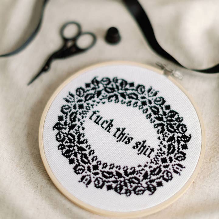 Innocent Bones – wholesale Craft sewing kit – 'Fuck This Shit' Cross Stitch Kit1