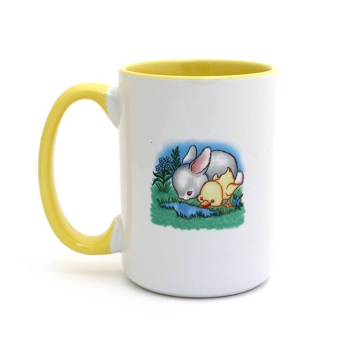 Lenny Mud - Vente Tasse à café - Cerveaux, Beauté, Audace, mug Lapin et Canard de 15 oz1