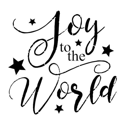 Joy To The World Stencil for wholesale by Designer Stencils