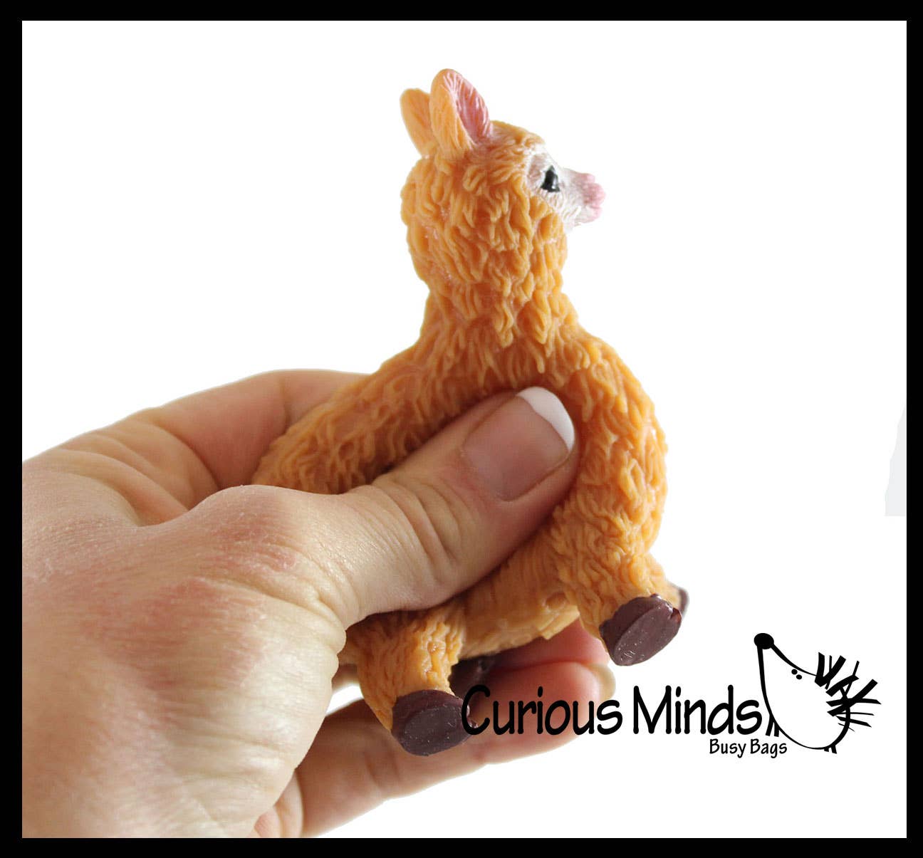 Curious Minds Toys - Wholesale Squishy Toy - Kids & Baby - 1 Llama Alpaca Stretchy and Squeezy Toy - Crunchy Bead Fille5