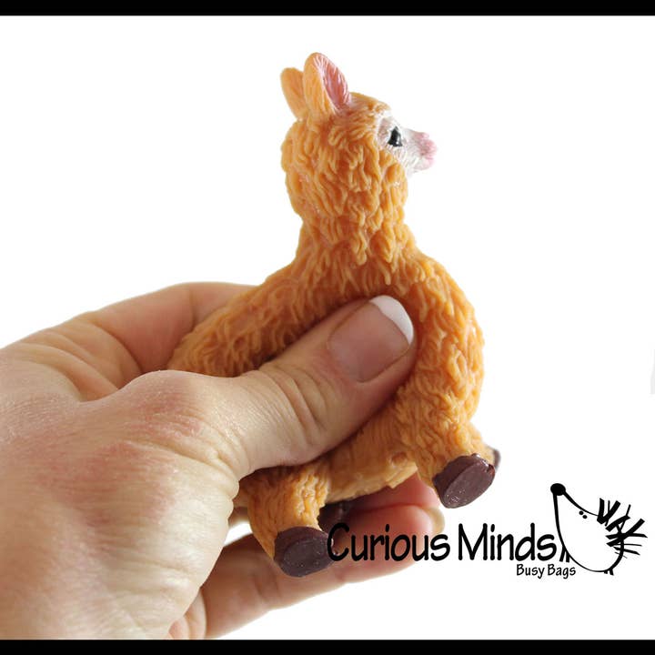 Curious Minds Toys - Wholesale Squishy Toy - Kids & Baby - 1 Llama Alpaca Stretchy and Squeezy Toy - Crunchy Bead Fille5