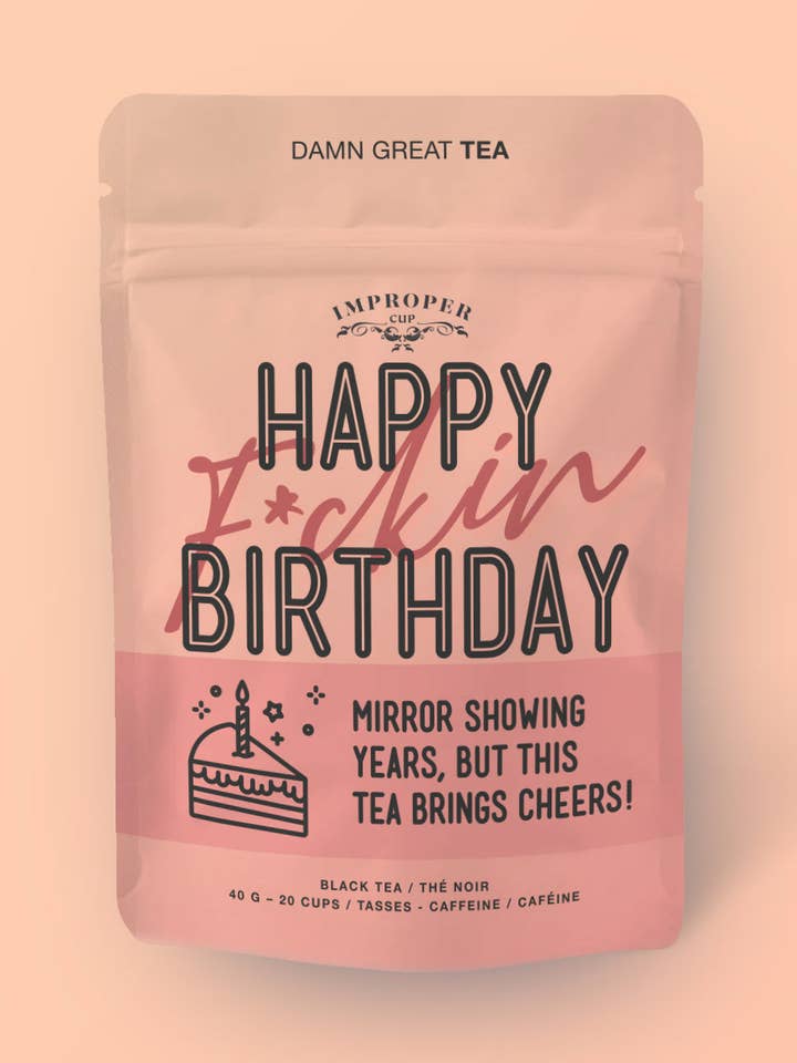 Tillykke med fødselsdagen taske med te for engroshandel hos Incognito