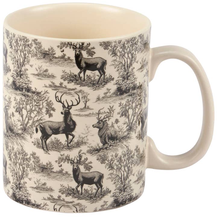 Primitives by Kathy - Wholesale Coffee Mug - Deer Toile Mug