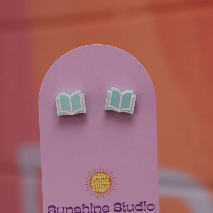 Sunshine Studio - Wholesale Stud/Post Earrings - Open Book Tiny Stud Earrings34