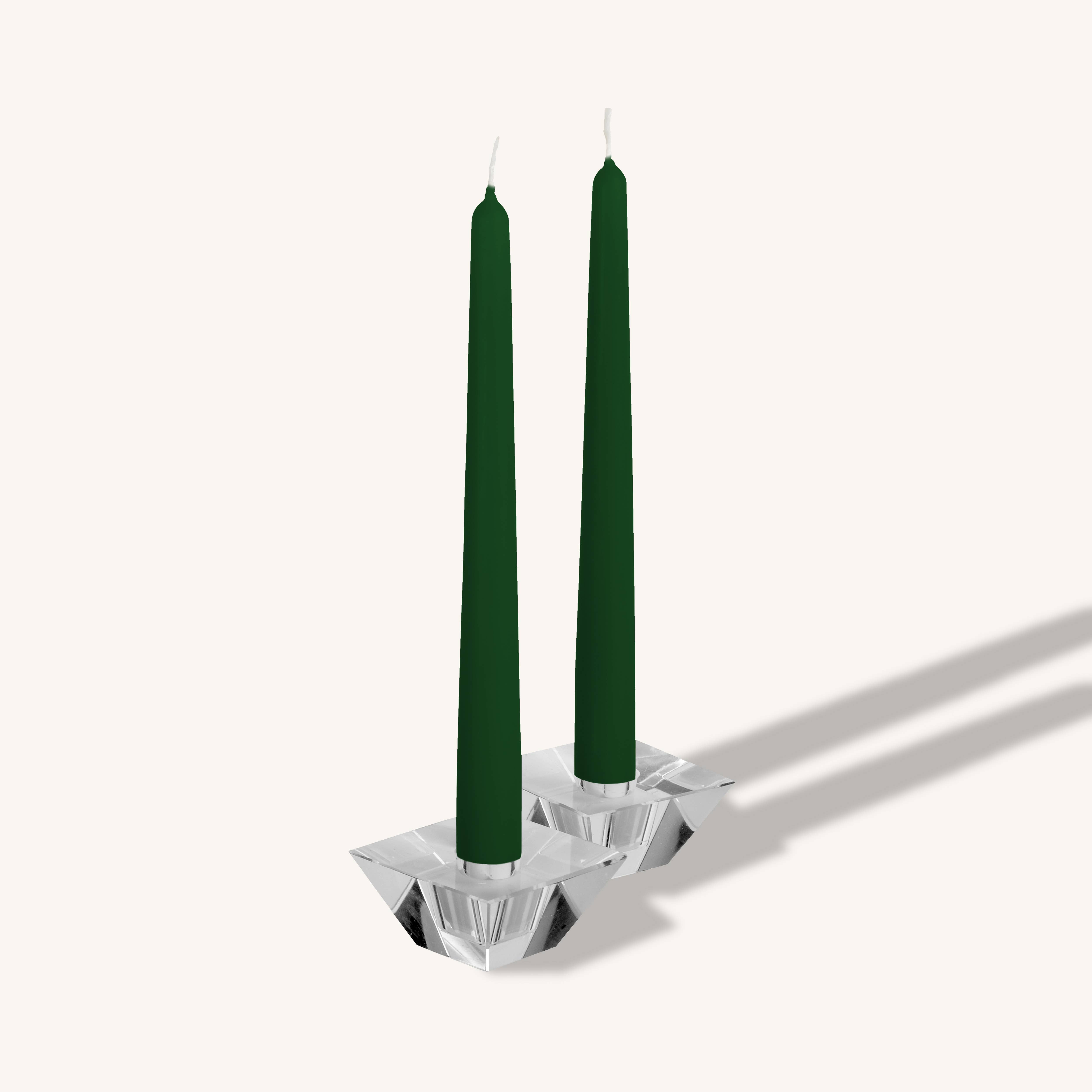 Hyoola Candles - Vente Bougies/bougeoirs coniques - Bougies coniques Hunter Green, 14 pouces, paquet de 12