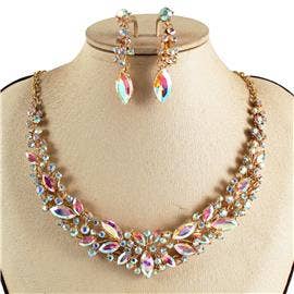 TAPA fashion - Vendita all'ingrosso Parure di gioielli - Set Collana e Orecchini di Cristallo FJN366 (1PC)4