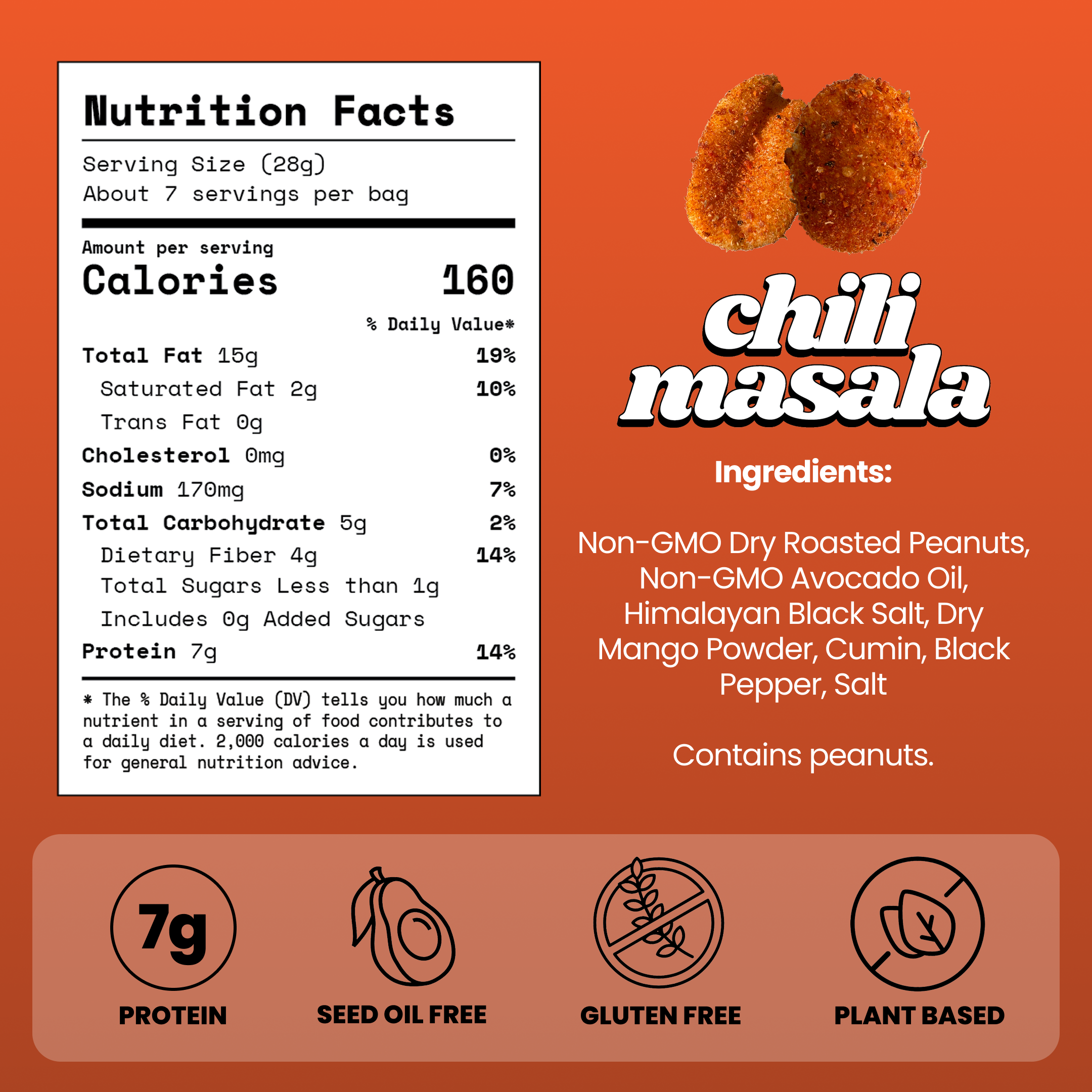 Confusion Snacks - Wholesale Nuts - Spicy Dry Roasted Peanuts – Gourmet Protein Snack 7.0oz 🌶️6