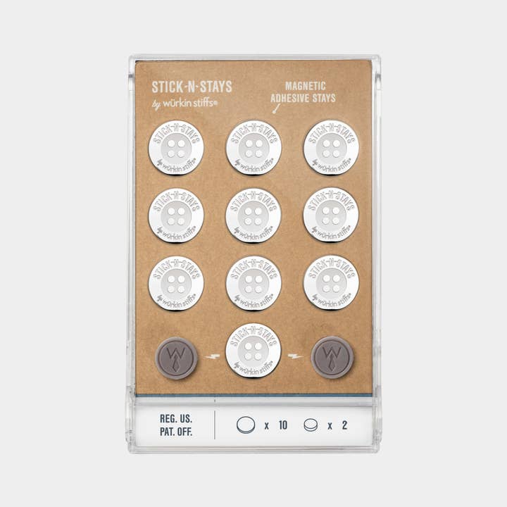 wurkin stiffs - Wholesale Tie Clip - Men's - Stick-N-Stays, Adhesive Magnetic Polo Collar Stays1