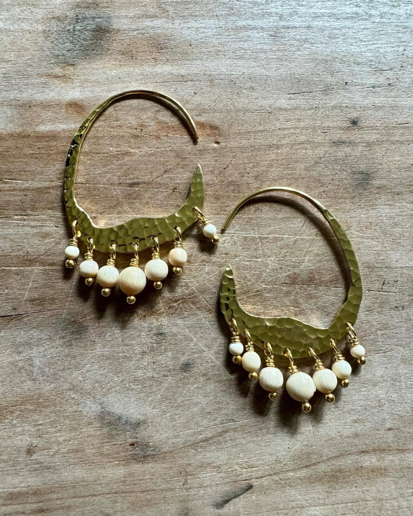 Ivory Jacks - Wholesale Dangle Earrings - 18kt Gold Vermeil Hunter Earrings