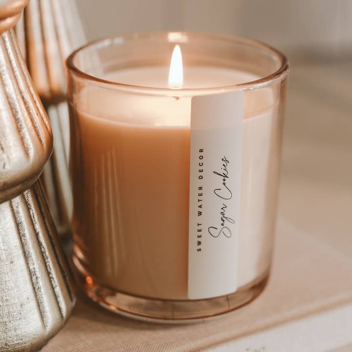 *NUEVO* Vela de Soja de Galletas de Azúcar 12 oz - Decoración Navideña para venta al por mayor de Sweet Water Decor