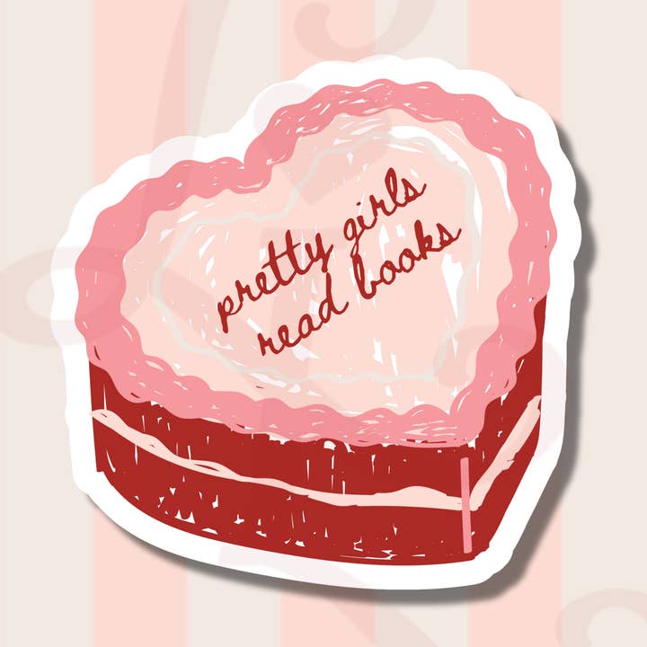 Autocollant en vinyle "Les jolies filles lisent" pour la vente par Lover's Library