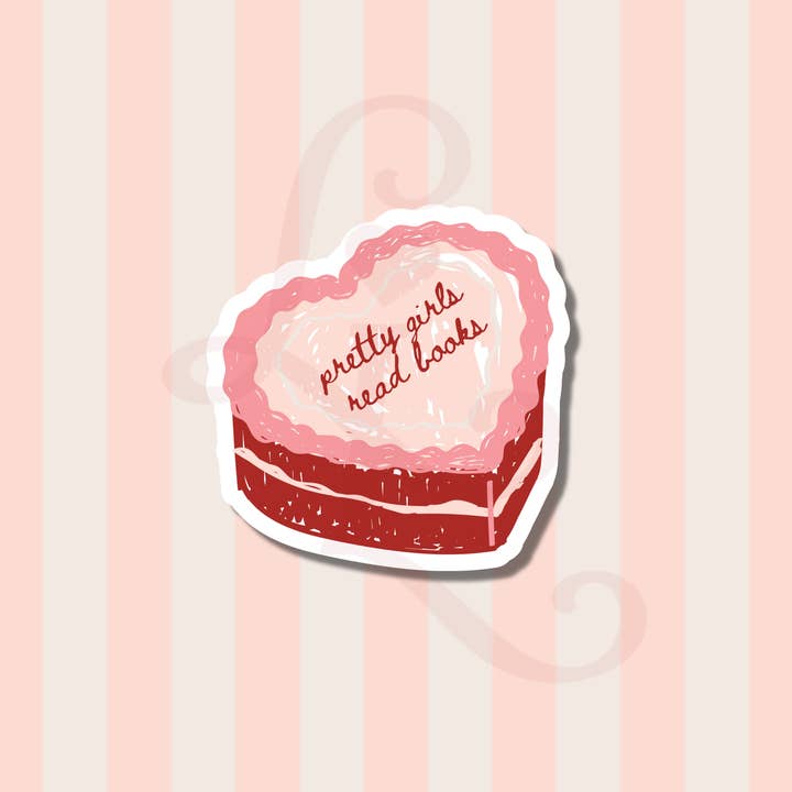 Pretty Girls Read Vinyl Sticker for wholesale by Lover's Library
